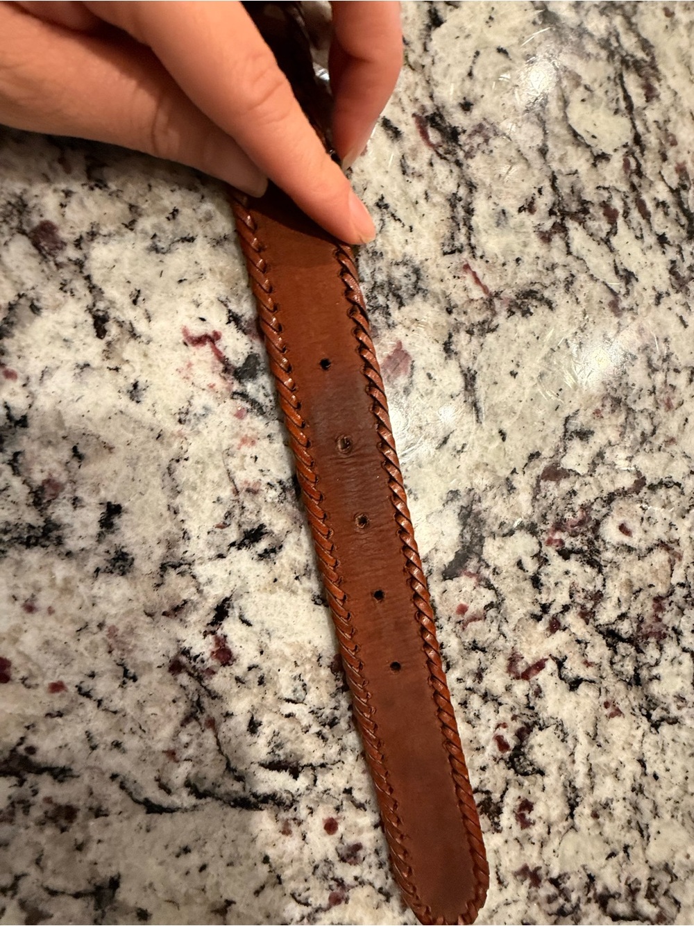 Ermenegildo Zegna Men's Brown Braided Leather Belt with solid brass buckle - Picture 11 of 14